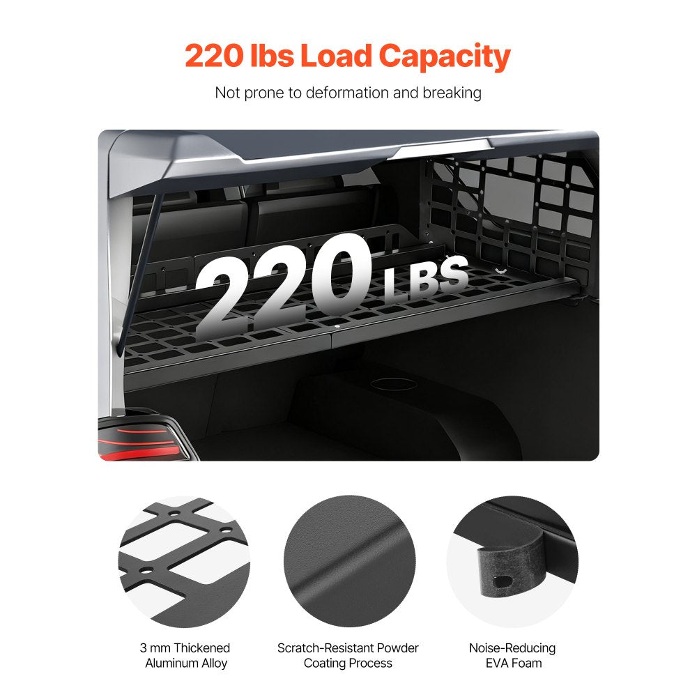 VEVOR Rear Trunk Cargo Rack 220 lbs load capacity - feature graphic