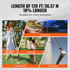 VEVOR Dual Twisted Polyester Cord, 1/2 inch by 120 feet, 48-Strand, 8000 LBS Tensile Strength, Multi-Use Outdoor Rope for Arborist Activities, Hiking, Swinging, Rappelling, and Rescue, Or