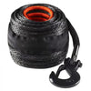 VEVOR Synthetic Winch Rope, 3/8 Inch x 100 Feet 26,500 lbs Synthetic Winch Line Cable Rope with Protective Sleeve + Forged Winch Hook + Pull Strap, Universal Fit for SUV, Large Off-Road Vehicle, Truck