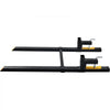 VEVOR Pallet Forks, 2000 lbs Tractor Bucket Forks, 60" Total Length Clamp on Pallet Forks with Adjustable Stabilizer bar, Heavy Duty Pallet Forks for Tractor Attachments, Skid Steer, Loader Bucket