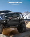 VEVOR Electric Winch, 13500 lbs Load Capacity, 12V DC Truck Winch with 3/8 in x 85 ft Synthetic Rope, Wireless & Wired Remote Control, IP55 Waterproof for Towing Off-Road SUV Jeep Trailer Boat
