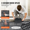 VEVOR Interlocking Deck Tiles, 54 Pack,12"x12" 54 sq. ft Plastic Waterproof Outdoor Flooring All Weather Use, Patio Floor Decking Covering Tiles for Porch Poolside Balcony Backyard, Dark Grey