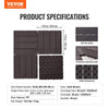 VEVOR Interlocking Deck Tiles, 36 Pack,11.6"x11.6" 36 sq. ft Plastic Waterproof Outdoor Flooring All Weather Use, Patio Floor Decking Covering Tiles for Porch Poolside Balcony Backyard, Dark Brown