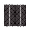 VEVOR Interlocking Deck Tiles, 36 Pack,11.6"x11.6" 36 sq. ft Plastic Waterproof Outdoor Flooring All Weather Use, Patio Floor Decking Covering Tiles for Porch Poolside Balcony Backyard, Dark Brown