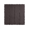 VEVOR Interlocking Deck Tiles, 54 Pack,12"x12" 54 sq. ft Plastic Waterproof Outdoor Flooring All Weather Use, Patio Floor Decking Covering Tiles for Porch Poolside Balcony Backyard, Dark Brown