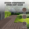 VEVOR Interlocking Deck Tiles Plastic Wood, 27 Pack,12"x12" 27 sq. ft Waterproof Outdoor Flooring All Weather Use, Patio Floor Decking Covering Tiles for Porch Poolside Balcony Backyard, Dark Brown