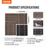 VEVOR Interlocking Deck Tiles Plastic Wood, 27 Pack,12"x12" 27 sq. ft Waterproof Outdoor Flooring All Weather Use, Patio Floor Decking Covering Tiles for Porch Poolside Balcony Backyard, Dark Brown
