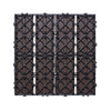 VEVOR Interlocking Deck Tiles Plastic Wood, 27 Pack,12"x12" 27 sq. ft Waterproof Outdoor Flooring All Weather Use, Patio Floor Decking Covering Tiles for Porch Poolside Balcony Backyard, Dark Brown