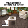 VEVOR Interlocking Deck Tiles Plastic Wood, 10 Pack,12"x12" 10 sq. ft Waterproof Outdoor Flooring All Weather Use, Patio Floor Decking Covering Tiles for Porch Poolside Balcony Backyard, Dark Brown