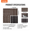 VEVOR Interlocking Deck Tiles Plastic Wood, 10 Pack,12"x12" 10 sq. ft Waterproof Outdoor Flooring All Weather Use, Patio Floor Decking Covering Tiles for Porch Poolside Balcony Backyard, Dark Brown