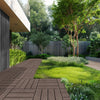 VEVOR Interlocking Deck Tiles Plastic Wood, 10 Pack,12"x12" 10 sq. ft Waterproof Outdoor Flooring All Weather Use, Patio Floor Decking Covering Tiles for Porch Poolside Balcony Backyard, Dark Brown