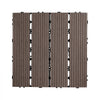 VEVOR Interlocking Deck Tiles Plastic Wood, 10 Pack,12"x12" 10 sq. ft Waterproof Outdoor Flooring All Weather Use, Patio Floor Decking Covering Tiles for Porch Poolside Balcony Backyard, Dark Brown