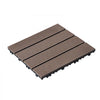 VEVOR Interlocking Deck Tiles Plastic Wood, 10 Pack,12"x12" 10 sq. ft Waterproof Outdoor Flooring All Weather Use, Patio Floor Decking Covering Tiles for Porch Poolside Balcony Backyard, Dark Brown