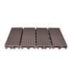 VEVOR Interlocking Deck Tiles Plastic Wood, 10 Pack,12"x12" 10 sq. ft Waterproof Outdoor Flooring All Weather Use, Patio Floor Decking Covering Tiles for Porch Poolside Balcony Backyard, Dark Brown