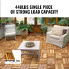 VEVOR Interlocking Deck Tiles Solid Wood, 27 Pack,12"x12" Waterproof Camphor Pine Wood Flooring All Weather Use, Patio Floor Decking Covering Tiles for Porch Poolside Balcony Backyard, (Wooden)