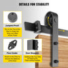 VEVOR Sliding Barn Door Hardware Kit, 10FT Barn Door Kit, 330LBS Load-Bearing Double Barn Door Hardware Kit, Carbon Steel Barn Door Track, Darn Door for 1.37-1.77\" Thickness & 5FT Wide Door Panel