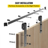 VEVOR Sliding Barn Door Hardware Kit, 10FT Barn Door Kit, 330LBS Load-Bearing Double Barn Door Hardware Kit, Carbon Steel Barn Door Track, Darn Door for 1.37-1.77\" Thickness & 5FT Wide Door Panel