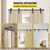 VEVOR Sliding Barn Door Hardware Kit, 11FT Barn Door Kit, 330LBS Load-Bearing Double Barn Door Hardware Kit, Carbon Steel Barn Door Track, Darn Door for 1.37-1.77\" Thickness & 5.5FT Wide Door Panel
