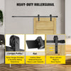 VEVOR Sliding Barn Door Hardware Kit, 11FT Barn Door Kit, 330LBS Load-Bearing Double Barn Door Hardware Kit, Carbon Steel Barn Door Track, Darn Door for 1.37-1.77\" Thickness & 5.5FT Wide Door Panel