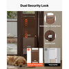 VEVOR Dog Door for Sliding Glass Door, 75 7/8 to 80 11/16 in Adjustable Height, Aluminum Alloy Frame with Rotating Hinges, Lock Design, 13 5/8 x 23 5/8 in Flap, Sliding Glass Pet Door for Renters