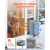 VEVOR Dog Door for Sliding Glass Door, 75 7/8" to 80 11/16" Adjustable Height, Aluminum Alloy Frame with 3-Layer Flap and Rotating Hinge, for Extra Large-Sized Dogs, Sliding Glass Pet Doors for Renter