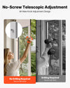 VEVOR Dog Door for Sliding Glass Door, 91 to 96 in Adjustable Height, Aluminum Alloy Frame with Metal Rotating Hinges, Lock Design, 8 1/4 x 12 1/4 in Flap, Sliding Glass Pet Door for Renters
