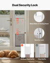 VEVOR Dog Door for Sliding Glass Door, 91 to 96 in Adjustable Height, Aluminum Alloy Frame with Metal Rotating Hinges, Lock Design, 8 1/4 x 12 1/4 in Flap, Sliding Glass Pet Door for Renters