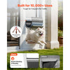 VEVOR Dog Door for Sliding Glass Door, 75 7/8" to 80 11/16" Adjustable Height, Aluminum Alloy Frame with Flap, Rotating Hinge, Lock Design, for Medium-Sized Dogs, Sliding Glass Pet Doors for Renters