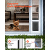 VEVOR Dog Door for Sliding Glass Door, 75 7/8" to 80 11/16" Adjustable Height, Aluminum Alloy Frame with Flap and Rotating Hinge, Lock Design, for Small-Sized Dogs, Sliding Glass Pet Doors for Renters