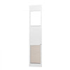 VEVOR Dog Door for Sliding Glass Door, 75 7/8"-80 11/16" Adjustable Height Doggy Door for Sliding Doors, Aluminum Frame Tempered Glass Pet Door with Hinge Structure Flap and Lock for Large-Sized Dogs