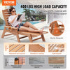 VEVOR Chaise Lounge Chair, 400 lbs Weight Capacity, 6 Positions Adjustable Patio Lounge Chair, Outdoor HDPE Lounge Chair with Backrest & Cup Holder, for Pool Poolside Deck Backyard Lawn, Brown