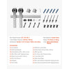 VEVOR 5FT Sliding Barn Door Hardware Kit, 330 LBS Weight Capacity, Compatible with 30 Inches Max Width & 1-3/8 to 1-3/4 Inches Thickness Single Sliding Barn Door, Durable Track & J-shape Roller Silver