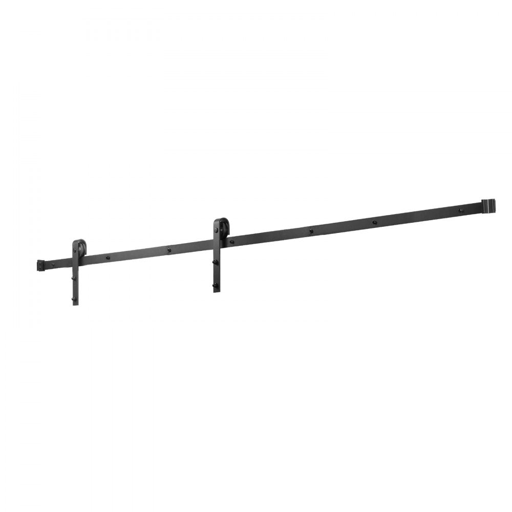 VEVOR 10FT Sliding Barn Door Hardware Kit, 330 LBS Weight Capacity, Compatible with 60 Inches Max Width & 1-3/8 to 1-3/4 Inches Thickness Single Sliding Barn Door, Durable Track & J-shape Roller,Black