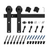 VEVOR 10FT Sliding Barn Door Hardware Kit, 330 LBS Weight Capacity, Compatible with 60 Inches Max Width & 1-3/8 to 1-3/4 Inches Thickness Single Sliding Barn Door, Durable Track & I-shape Roller,Black