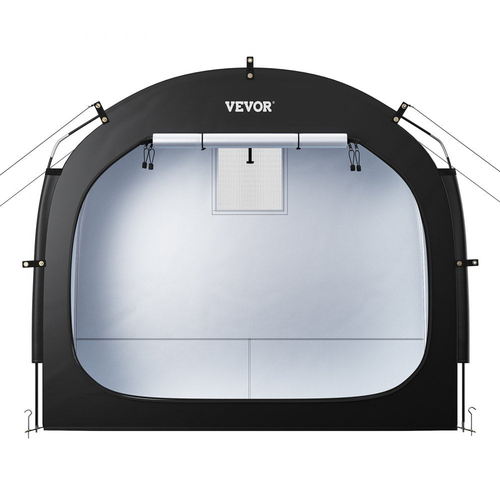 VEVOR Bike Storage Tent, 1 to 2 Bikes, Outdoor Spacious Bike Storage Tent with Ventilated Window, Waterproof Easy-to-Install Bike Tent with High Strength Fiberglass & Dual Zippers, Fit for Bicycle