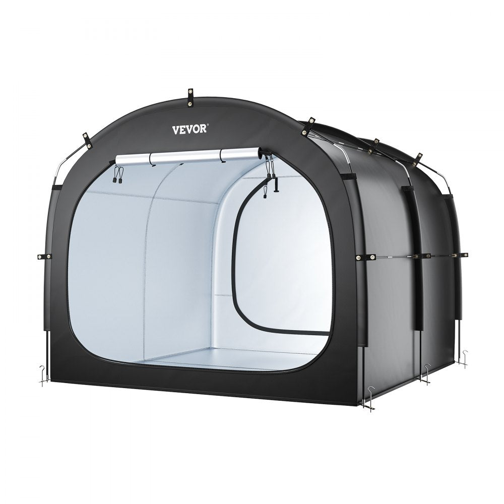 VEVOR Bike Storage Tent, 5 Bikes, Outdoor Spacious Bike Storage Tent with Ventilated Window, Waterproof Easy-to-Install Bike Tent with High Strength Fiberglass & Dual Zippers, Fit for Bicycle