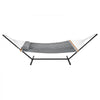 VEVOR Two Person Hammock with Stand Included Heavy Duty 480lb Capacity, Double Hammock with 12 FT Steel Stand and Portable Carrying Bag and Pillow, Freestanding Hammock for Outdoor Patio Yard Beach