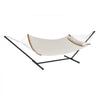 VEVOR Two Person Hammock with Stand Included, Double Hammock with Curved Spreader Bar and Detachable Pillow and Portable Carrying Bag, Perfect for Outdoor Freestanding Hammock, 480lb Capacity