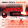 VEVOR Red Light Therapy for Foot, 660 & 850nm Red Light Therapy Slippers with 240 LEDs & 10 Hz/40 Hz Pulse Mode, Double-Sided LED Light Therapy Shoes for Feet Toe Instep Sole Pain Relief, Muscle Relax