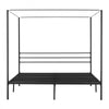 VEVOR King Size Canopy Bed Frame, Metal Canopy Bed with Four Posters Design, Heavy Duty Steel Slats Support, Underbed Storage Space, No Box Spring Needed, Easy Assembly, Black
