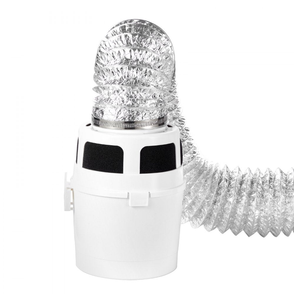 VEVOR 3-in-1 Indoor Dryer Vent Kit, with Bucket for Electric Dryer with 4-Inch by 5-Feet Extendable Exhaust Hose, Premium Quality & Light Weight & No Extra Accessories Required for Apartments, RVs