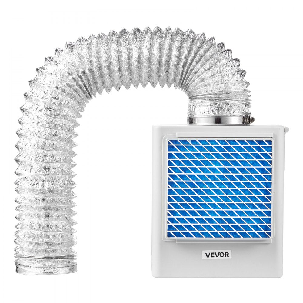 VEVOR 3-in-1 Indoor Dryer Vent Kit,Premium ABS Material Fits 4 inch Exhaust Port, Smart Overheating Reminder Exhaust Hood & Easy-to-Detach Mesh Cap & Multi-layer Purification with 4 Replacement Pads