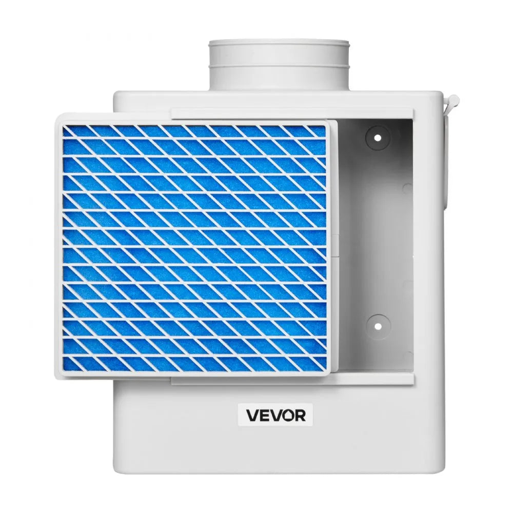 VEVOR 3-in-1 Indoor Dryer Vent Kit,Premium ABS Material Fits 4 inch Exhaust Port, Smart Overheating Reminder Exhaust Hood & Easy-to-Detach Mesh Cap & Multi-layer Purification with 4 Replacement Pads