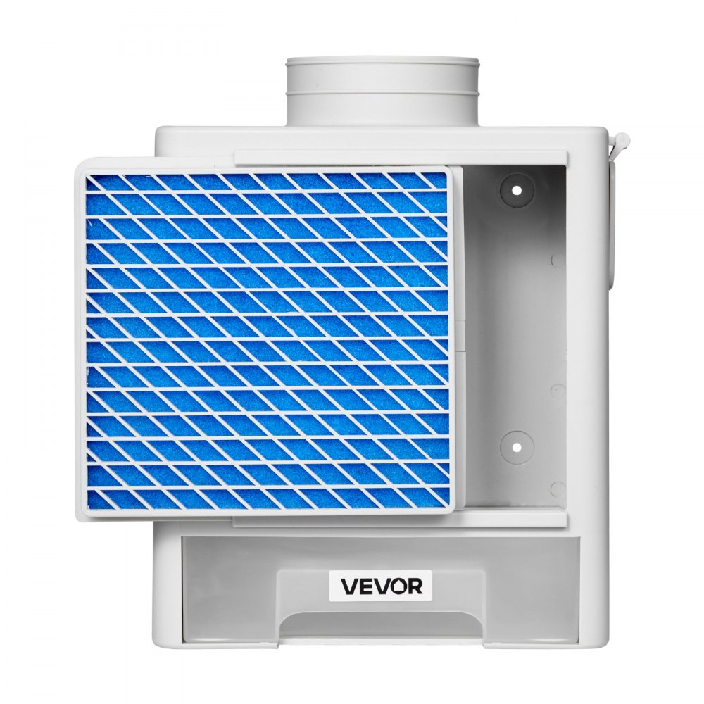 VEVOR 3-in-1 Indoor Dryer Vent Kit,Premium ABS Material with Water Drawer Fits 4 inch Exhaust Port, Smart Overheating Reminder Exhaust Hood & with 4 Purification Pads,For Electric Clothes Dryers
