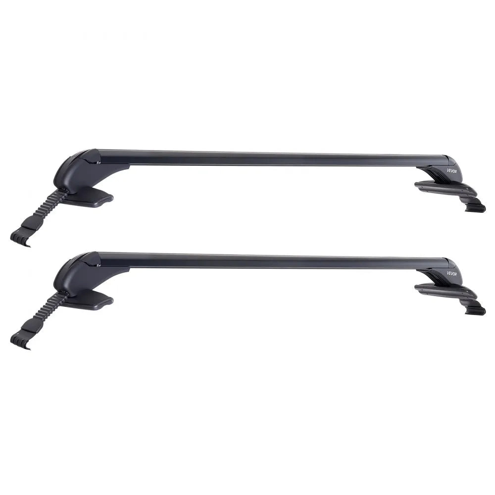 VEVOR Roof Rack Cross Bars, Universal Fit for Naked Roofs Without Raised Rails/Flush Rail/Black Moldings, 165 LBS Capacity, Lockable Heavy Duty Aluminum Crossbar Racks Roof Rail Rooftop Luggage Canoe