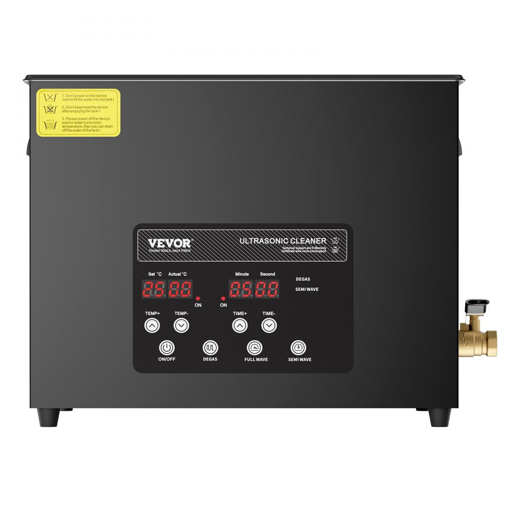 VEVOR 15L Ultra Sonic Cleaner, 360W Digital Ultrasonic Cleaning Machine with Gentle Mode & Upgraded Degassing, 40kHz Industrial Ultrasound Cleaner with Heater & Timer for Retainer, Jewelry, Tools