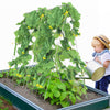 VEVOR Cucumber Trellis for Climbing Plants, 35" x 55" Foldable Cucumber Trellis Set with Plant Clips, Metal Garden Trellis for Raised Bed, Outdoor Plant Grow Support for Tomato, Squash, Vegetable