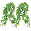 VEVOR Cucumber Trellis for Climbing Plants, 35" x 55" Foldable Cucumber Trellis Set with Plant Clips, Metal Garden Trellis for Raised Bed, Outdoor Plant Grow Support for Tomato, Squash, Vegetable