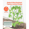 VEVOR Cucumber Trellis for Climbing Plants, 46" x 32" Foldable Cucumber Trellis Set with Plant Clips, Metal Garden Trellis for Raised Bed, Outdoor Plant Grow Support for Tomato, Squash, Vegetable