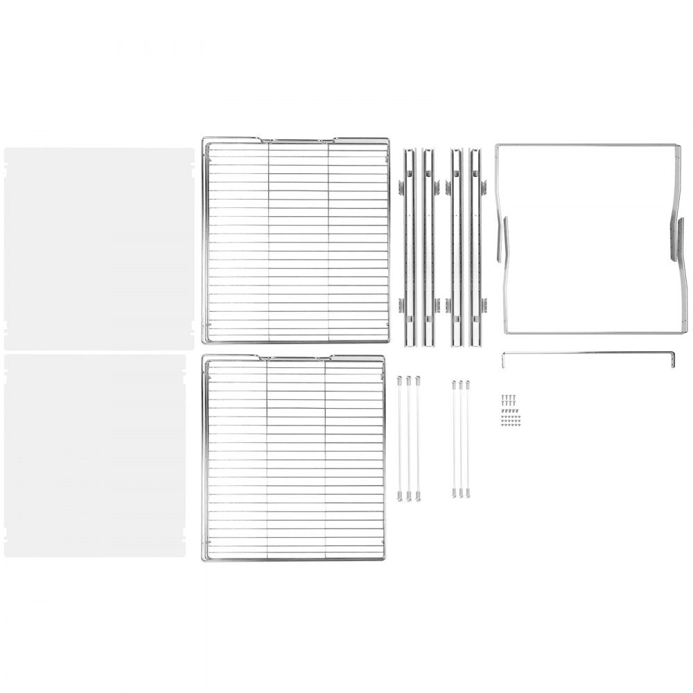 VEVOR 2 Tier 17"Wx21"Dx15"H Pull Out Cabinet Organizer, Heavy Duty Slide Out Pantry Shelves, Steel Roll Out Drawers, Sliding Drawer Storage for Home, 18.5"Wx22"Dx18"H Install Size for Cabinet